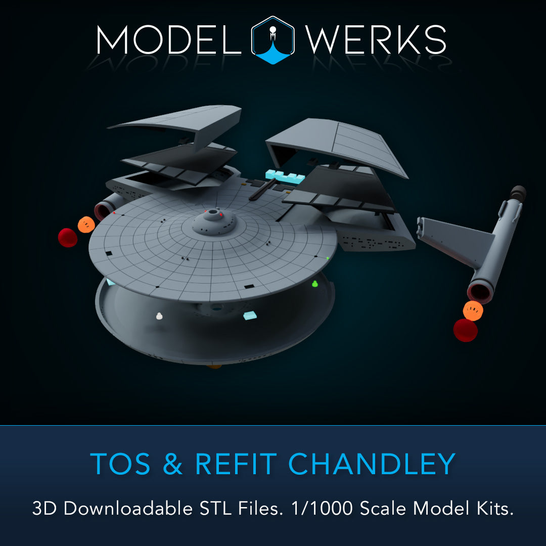 1/1000 TOS and Refit Chandley Class STL File Download