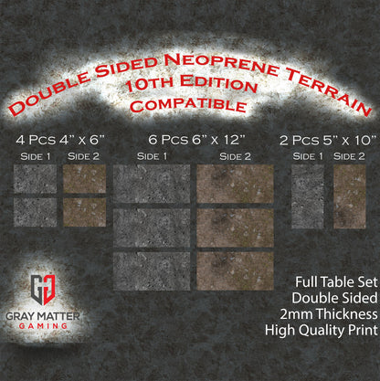 Double Sided Neoprene Terrain Table Set - 10th Edition Compatible