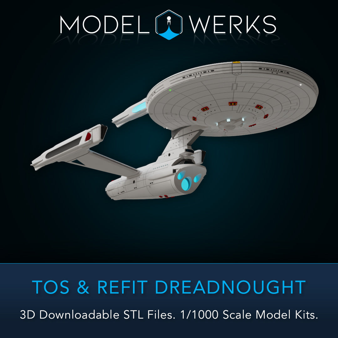 1/1000 TOS and Refit Dreadnought Class STL File Download