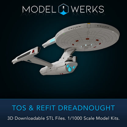 1/1000 TOS and Refit Dreadnought Class STL File Download