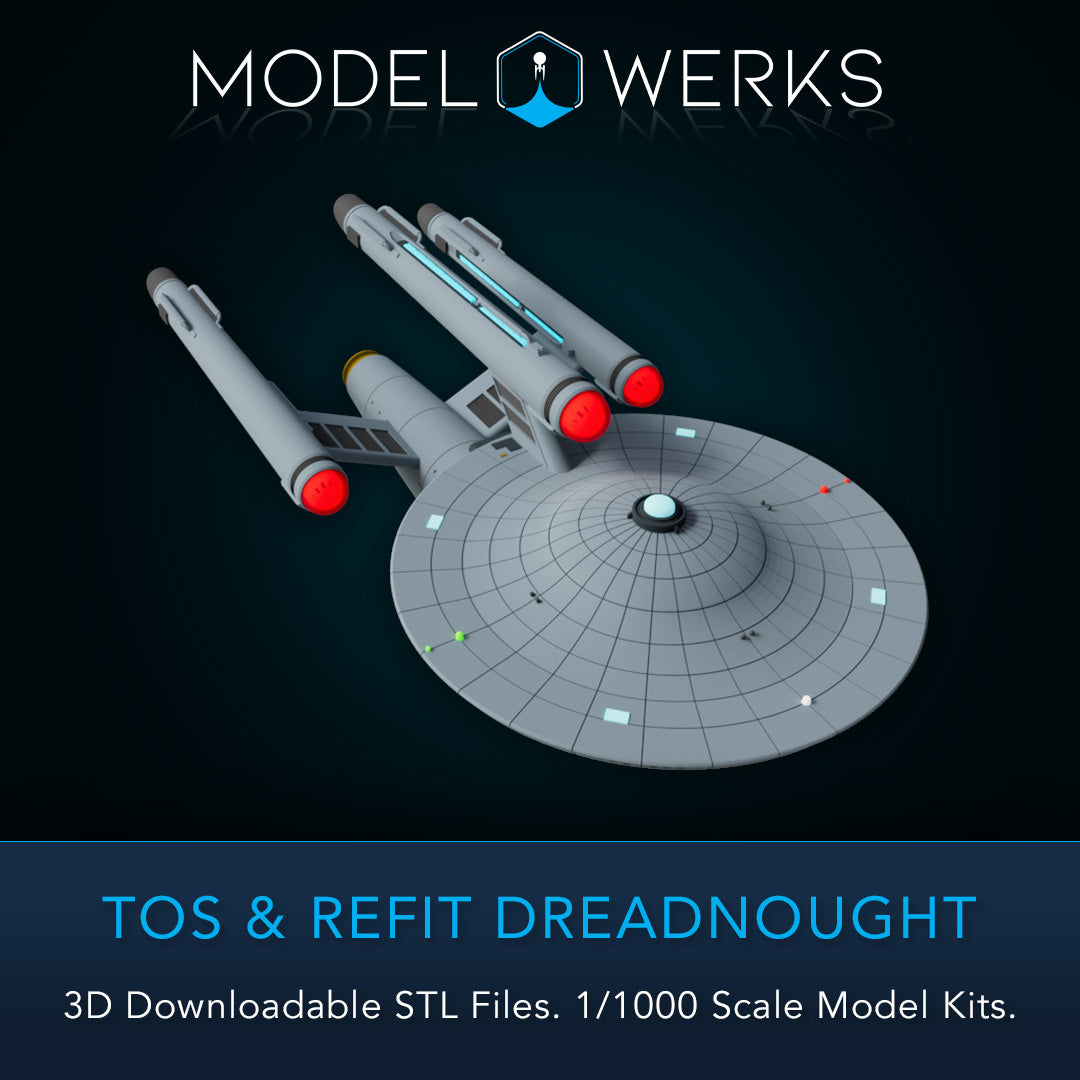 1/1000 TOS and Refit Dreadnought Class STL File Download