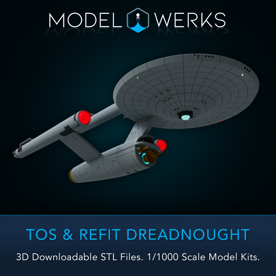 1/1000 TOS and Refit Dreadnought Class STL File Download