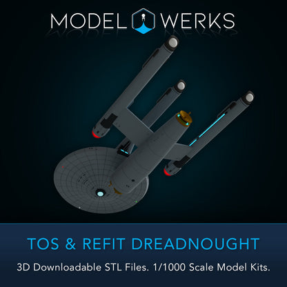 1/1000 TOS and Refit Dreadnought Class STL File Download