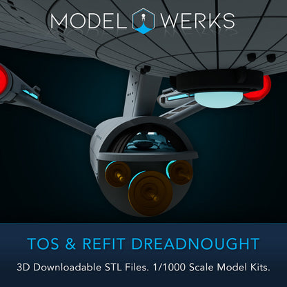 1/1000 TOS and Refit Dreadnought Class STL File Download