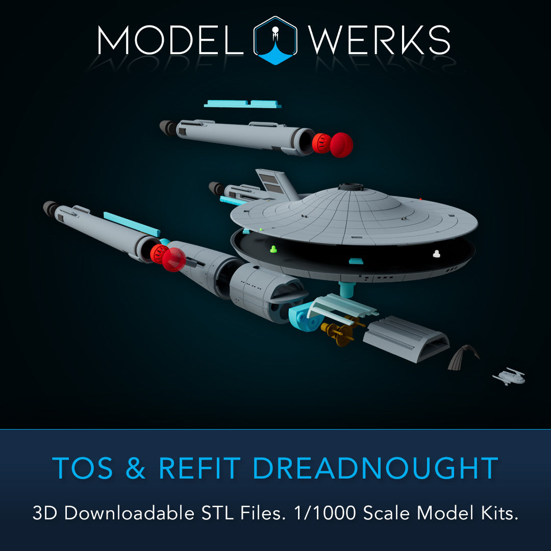 1/1000 TOS and Refit Dreadnought Class STL File Download