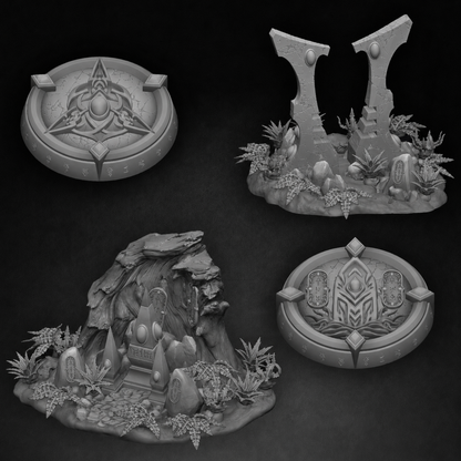 Elderbloom Terrain Set 1 – Physical Resin Alien Jungle Terrain Kit