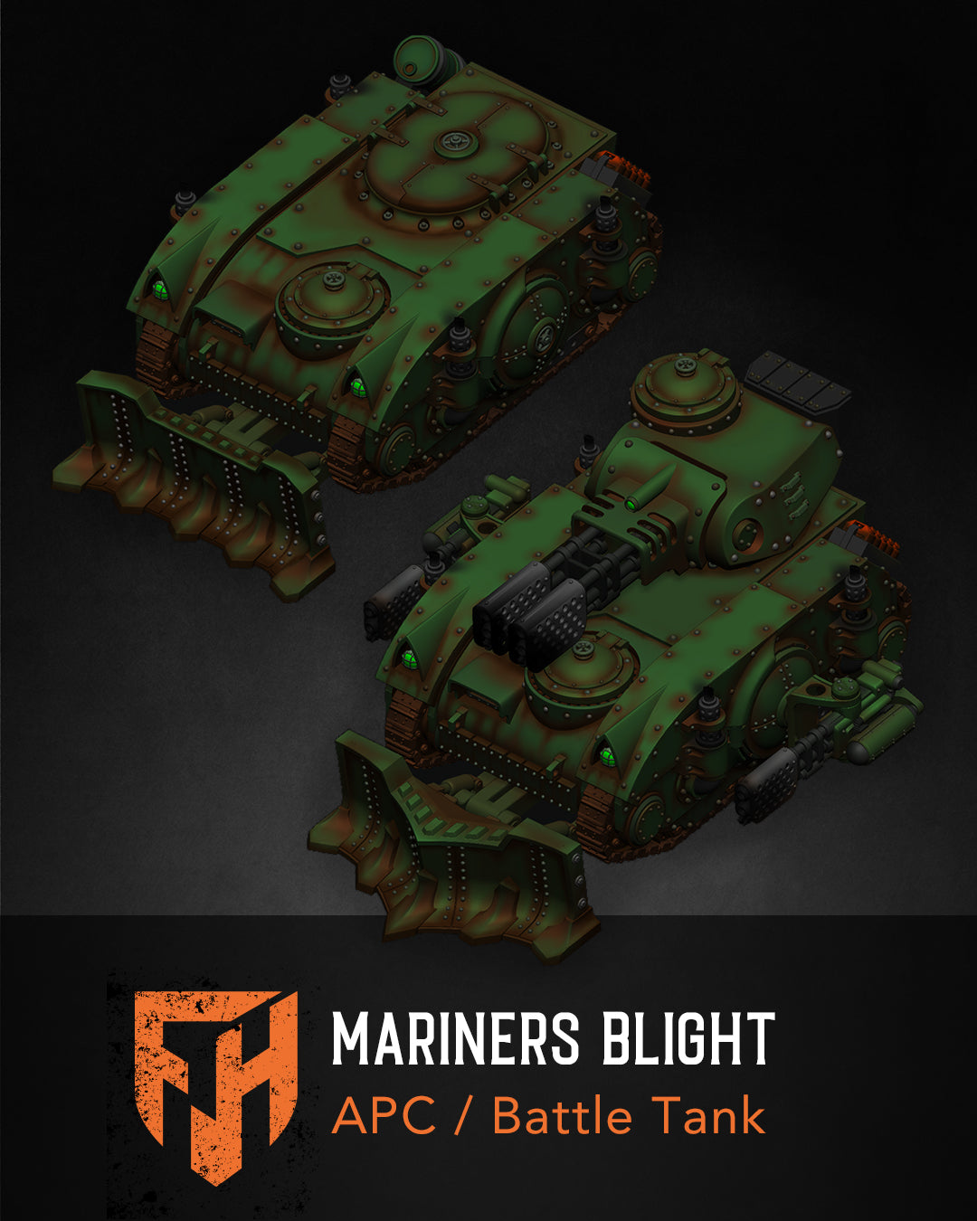 Mariners Blight APC / Battle Tank 28mm Vehicle STL Set