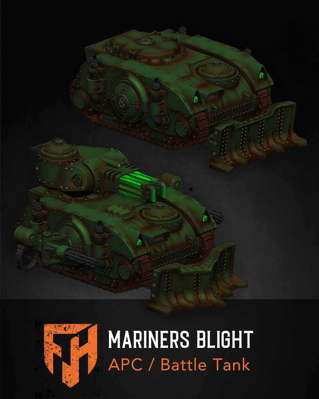 Mariners Blight APC / Battle Tank 28mm Vehicle STL Set