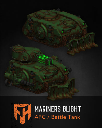 Mariners Blight APC / Battle Tank 28mm Vehicle STL Set