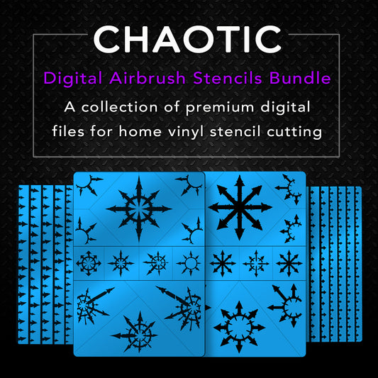 Chaotic Digital Airbrush Stencils Bundle
