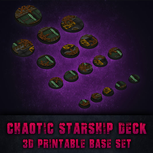Chaotic Starship Deck Skirmish Base Collection STL Set