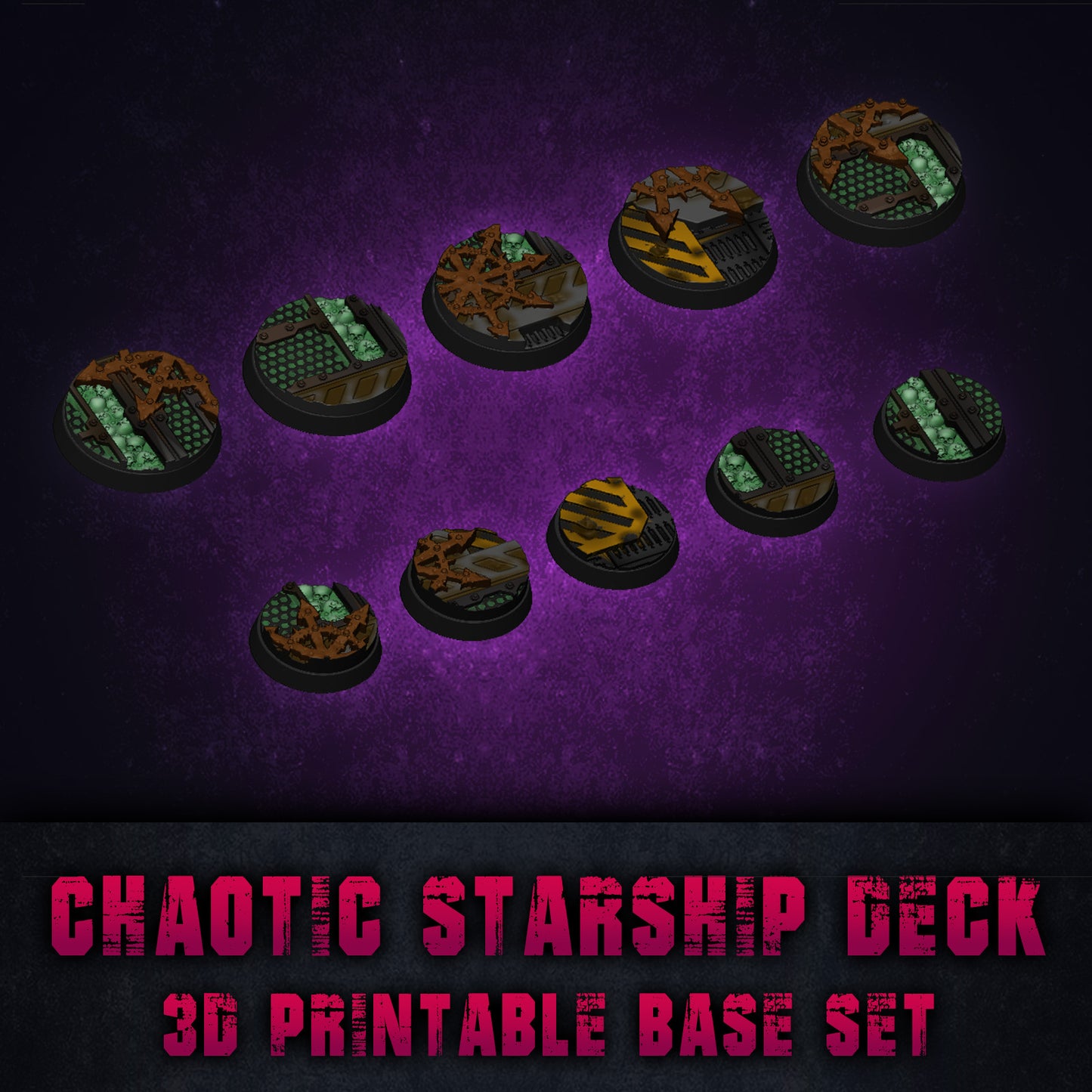 Chaotic Starship Deck Skirmish Base Collection STL Set