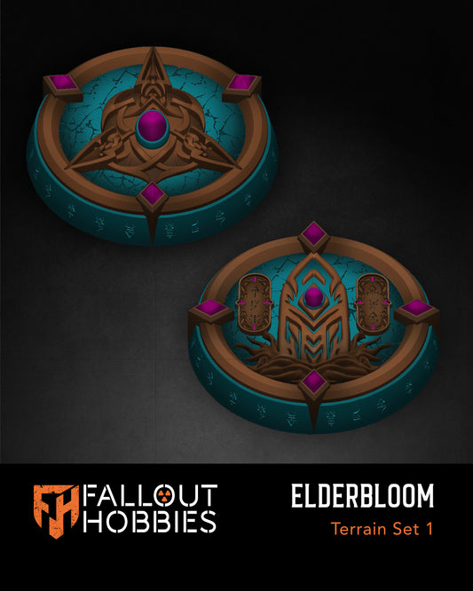 Elderbloom Objective Markers STL | Ancient Alien Objective Markers for 28–32mm Tabletops