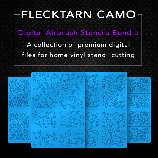 Flecktarn Camo Digital Airbrush Stencils Bundle