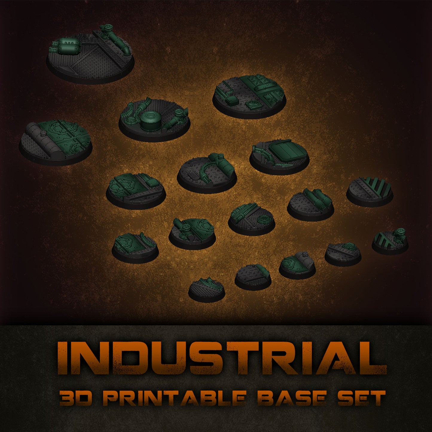 Industrial Skirmish Base Collection STL Set