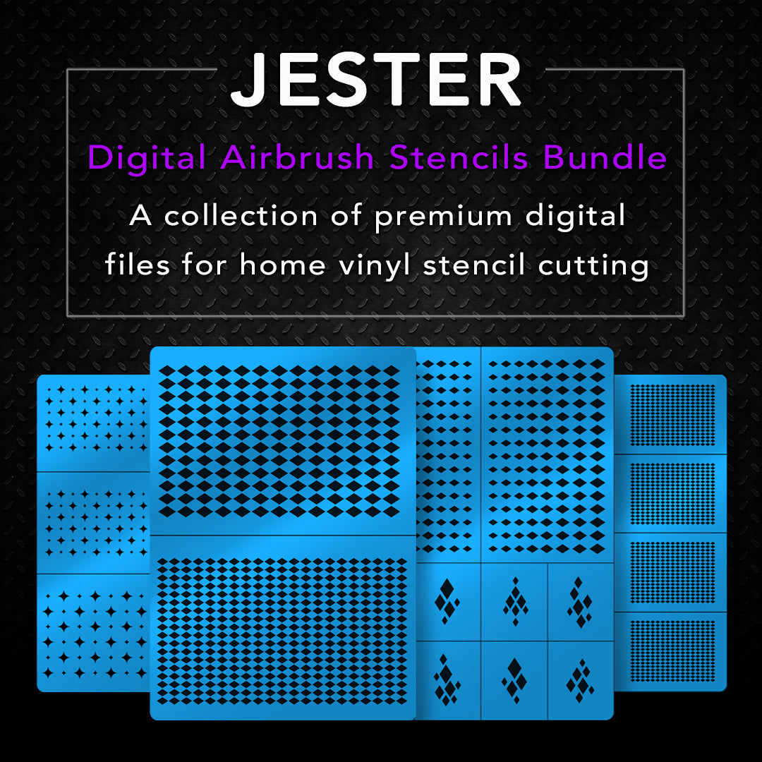 Jester Digital Airbrush Stencils Bundle