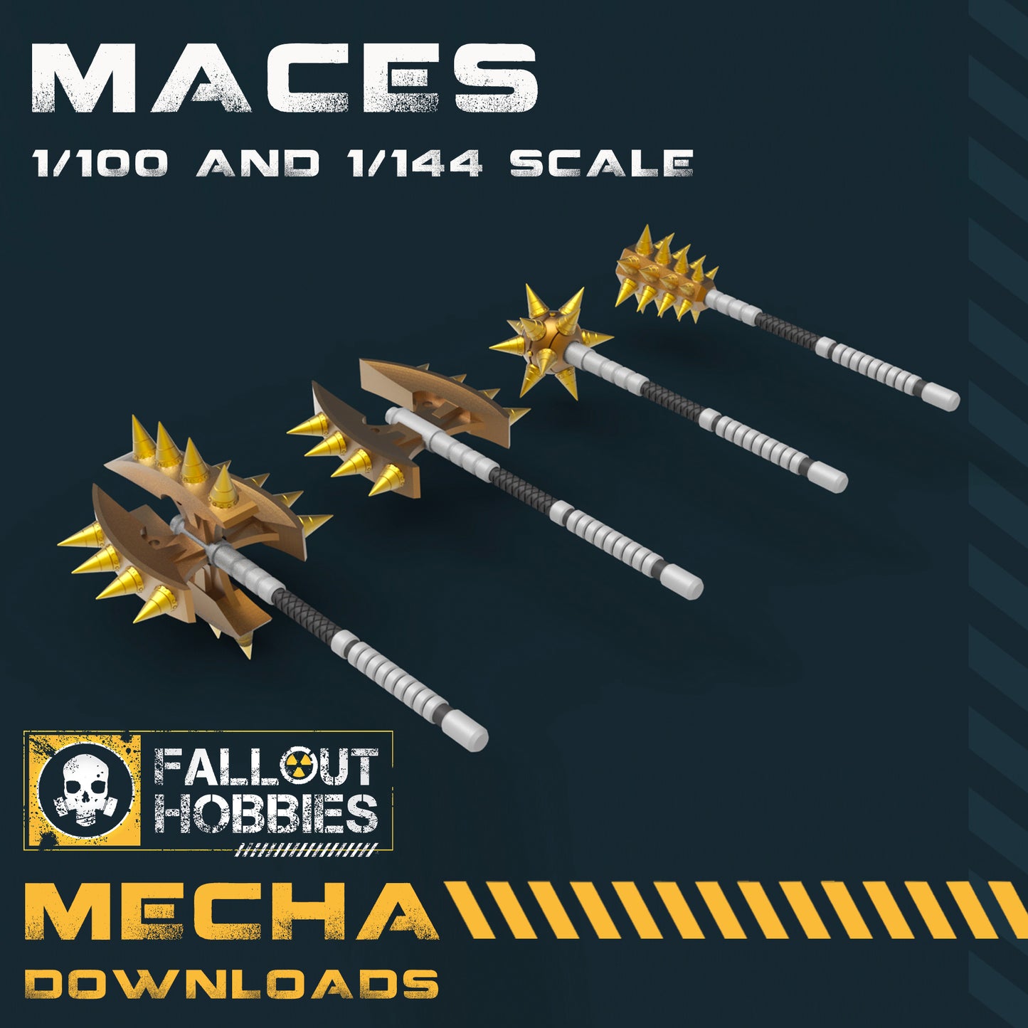 Mecha Mace Set 3D STL File Download