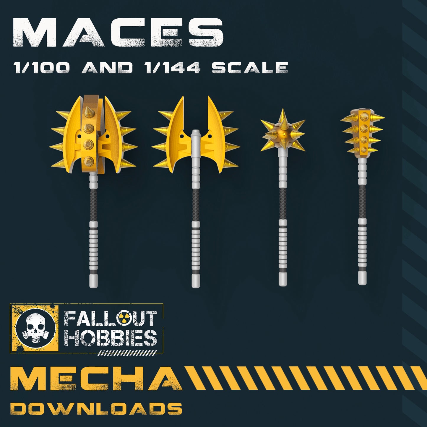 Mecha Mace Set 3D STL File Download
