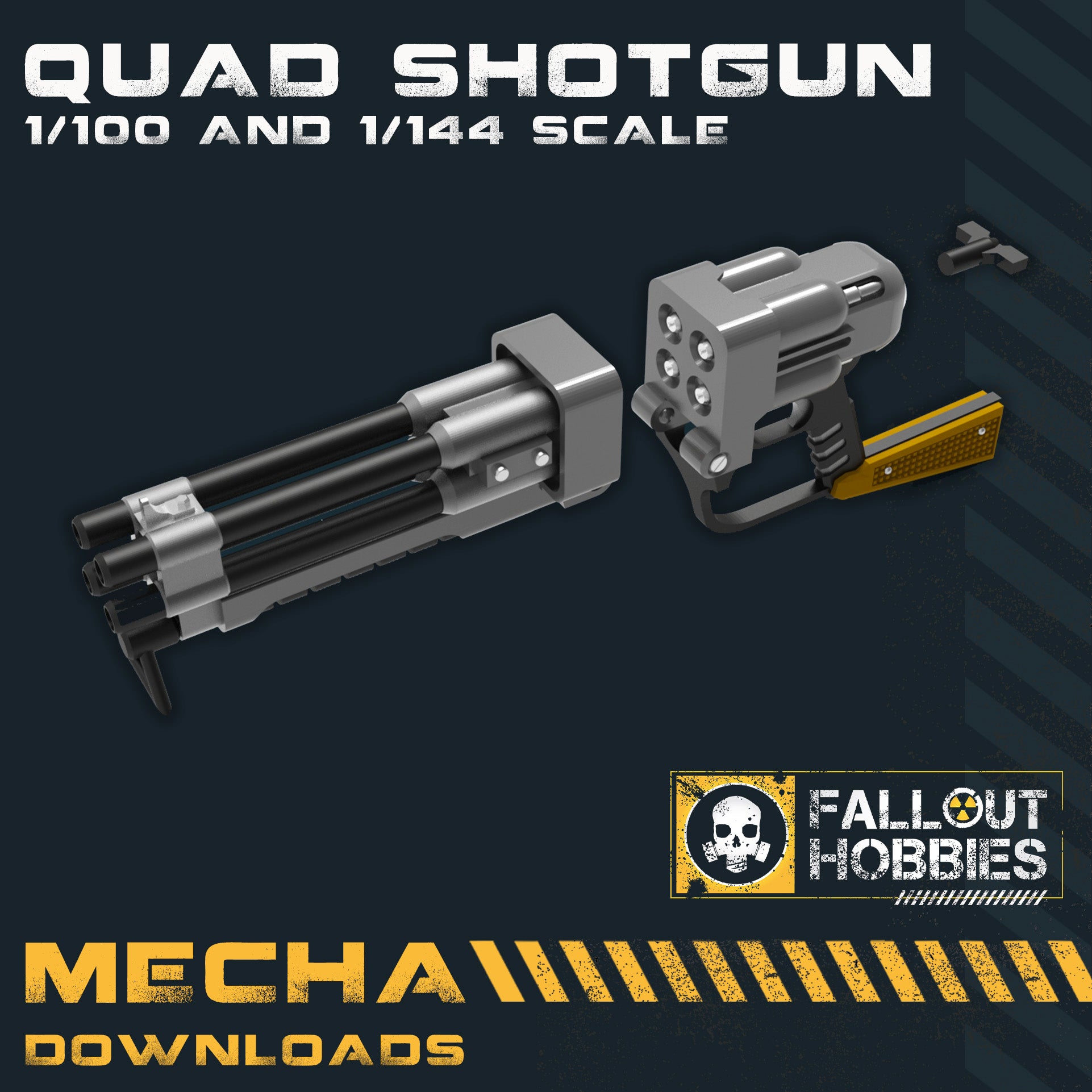 Quad Shotgun 3D STL File Download