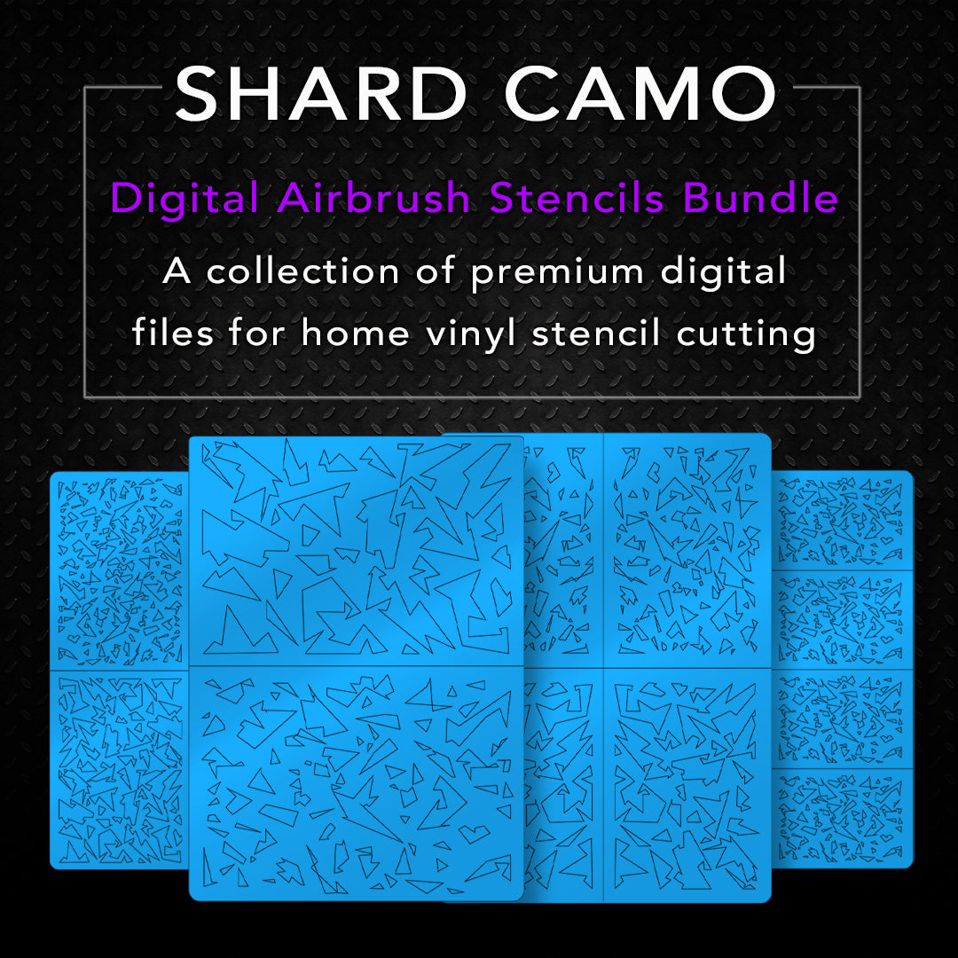 Shard Camo Digital Airbrush Stencils Bundle