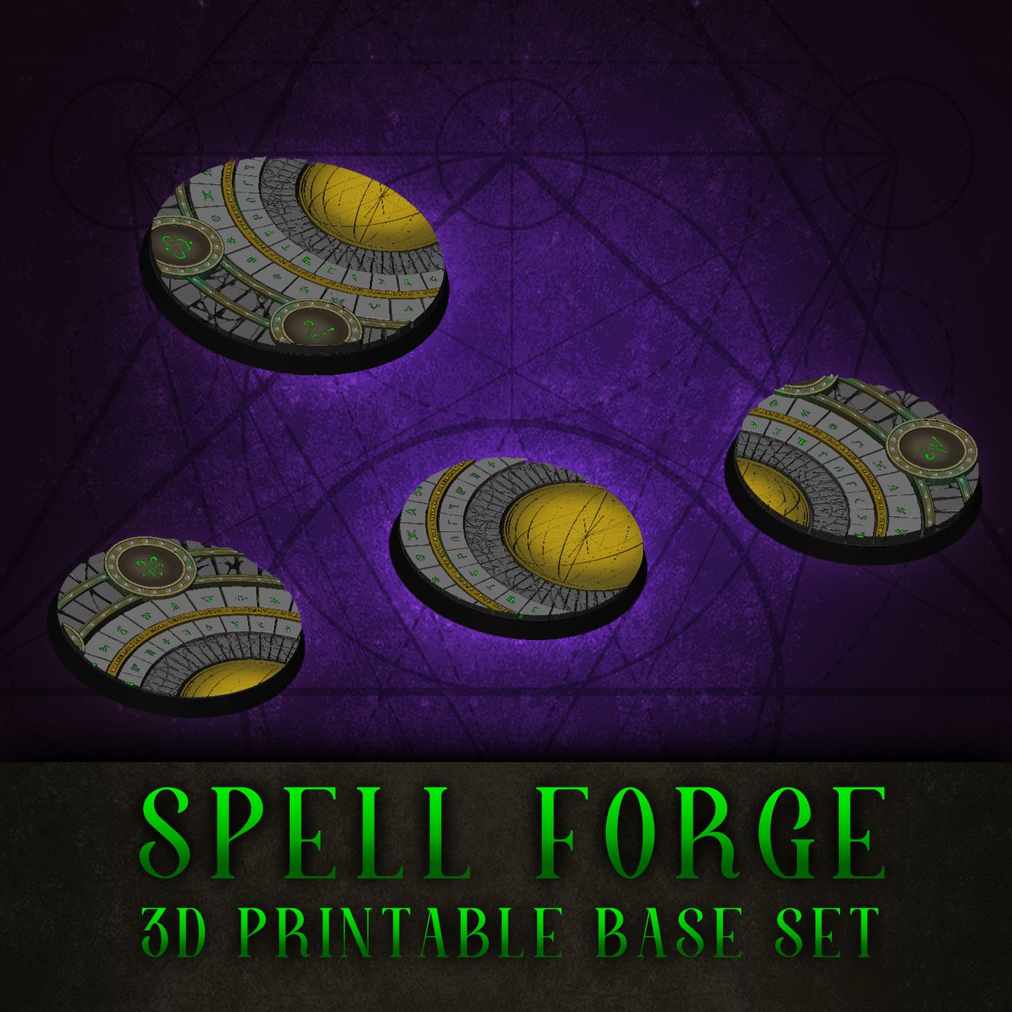 Spell Forge Skirmish Base Collection STL Set