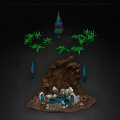 Elderbloom Terrain Set 1 – Physical Resin Alien Jungle Terrain Kit