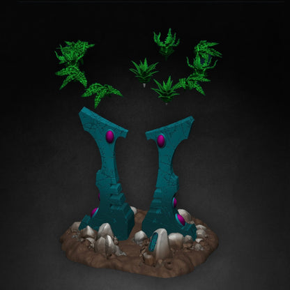 Elderbloom Terrain Set 1 – Physical Resin Alien Jungle Terrain Kit