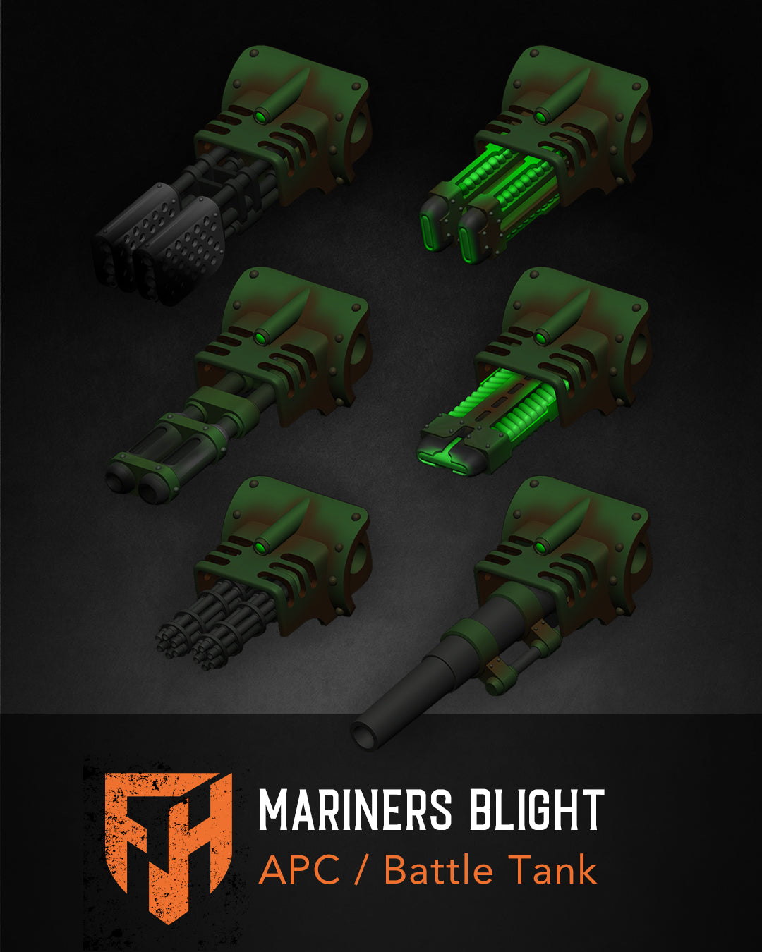 Mariners Blight APC / Battle Tank 28mm Vehicle STL Set