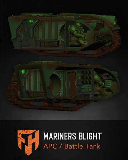 Mariners Blight APC / Battle Tank 28mm Vehicle STL Set