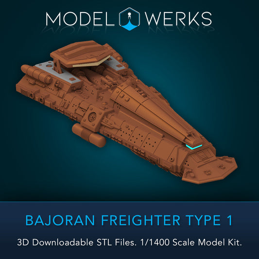 1/1400 Bajoran Freighter Type 1 Kit STL File Download