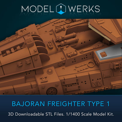 1/1400 Bajoran Freighter Type 1 Kit STL File Download