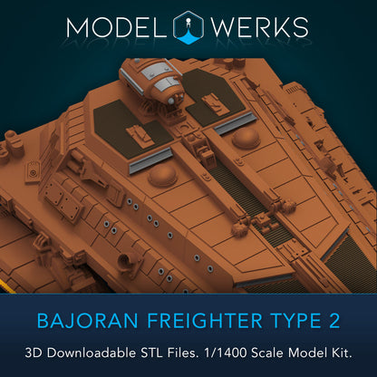 1/1400 Bajoran Freighter Type 2 Kit STL File Download