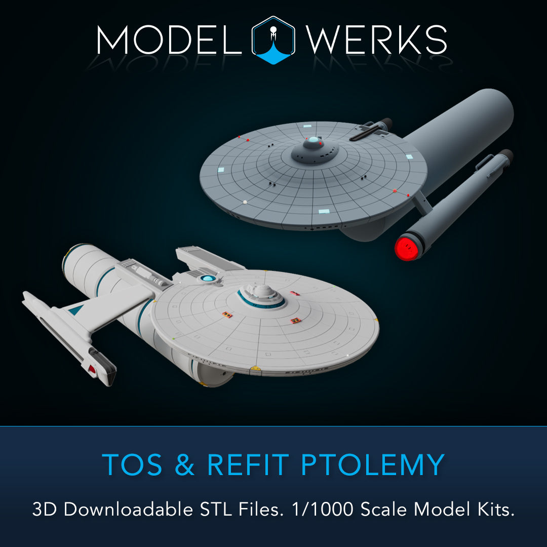 1/1000 TOS and Refit Ptolemy Class STL File Download