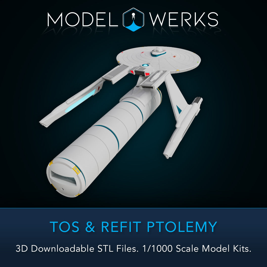 1/1000 TOS and Refit Ptolemy Class STL File Download