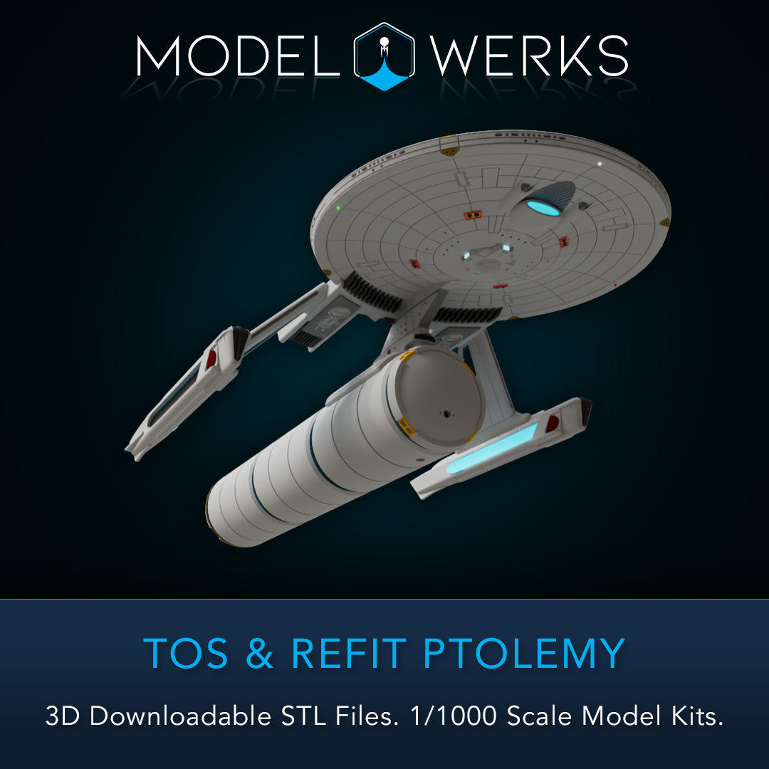 1/1000 TOS and Refit Ptolemy Class STL File Download