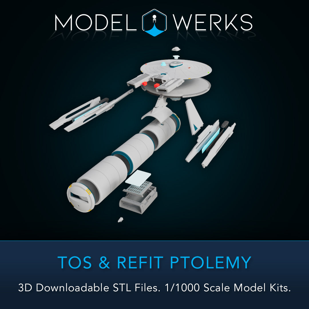 1/1000 TOS and Refit Ptolemy Class STL File Download