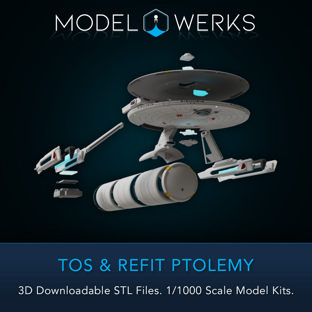 1/1000 TOS and Refit Ptolemy Class STL File Download