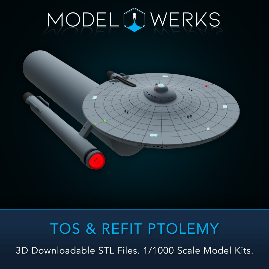 1/1000 TOS and Refit Ptolemy Class STL File Download