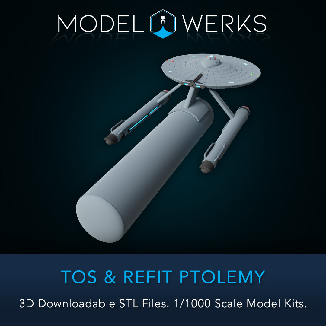 1/1000 TOS and Refit Ptolemy Class STL File Download