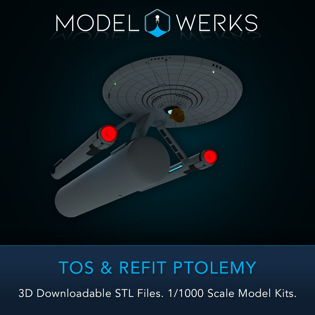1/1000 TOS and Refit Ptolemy Class STL File Download