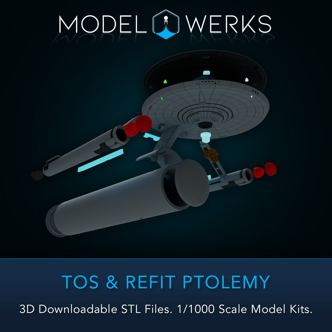 1/1000 TOS and Refit Ptolemy Class STL File Download