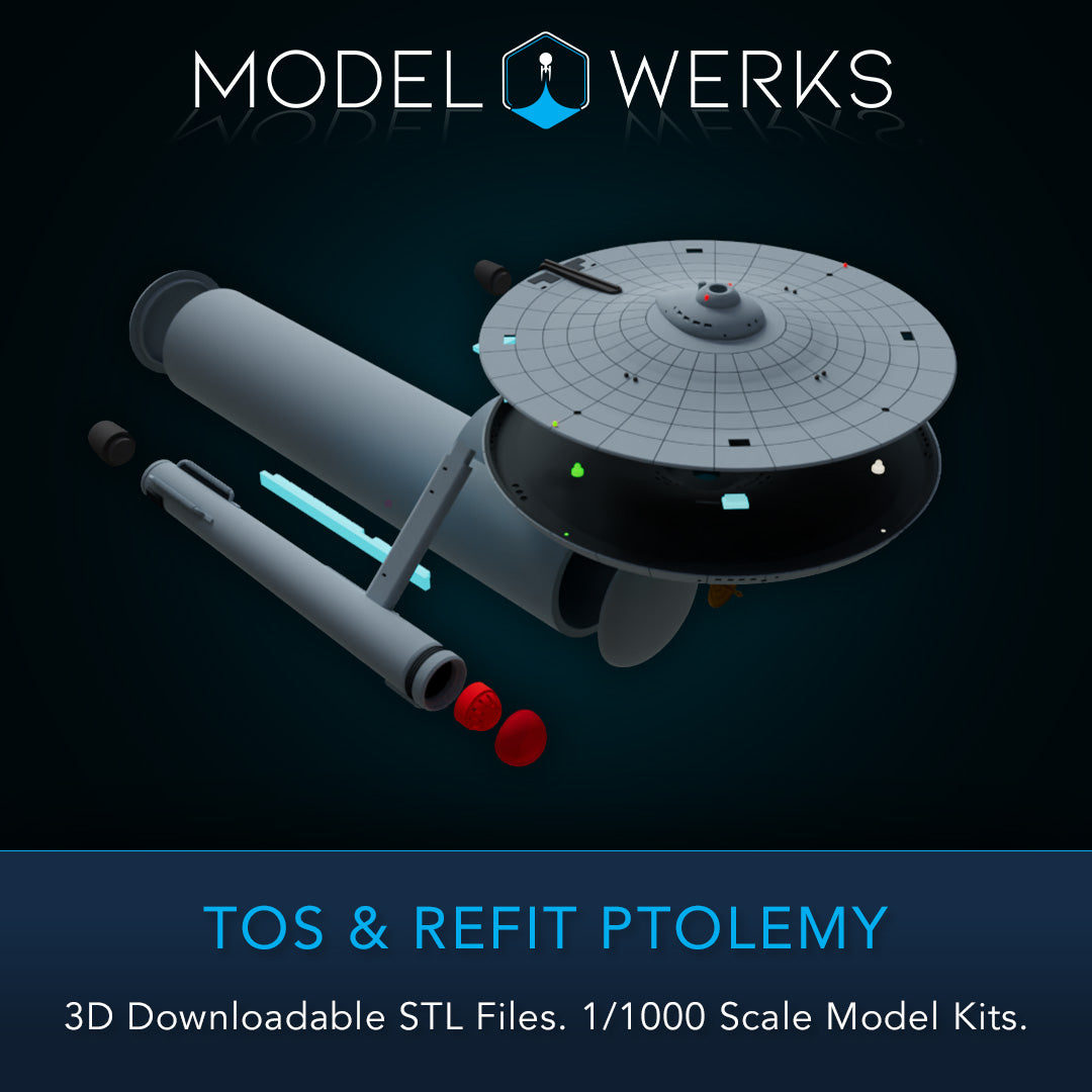 1/1000 TOS and Refit Ptolemy Class STL File Download