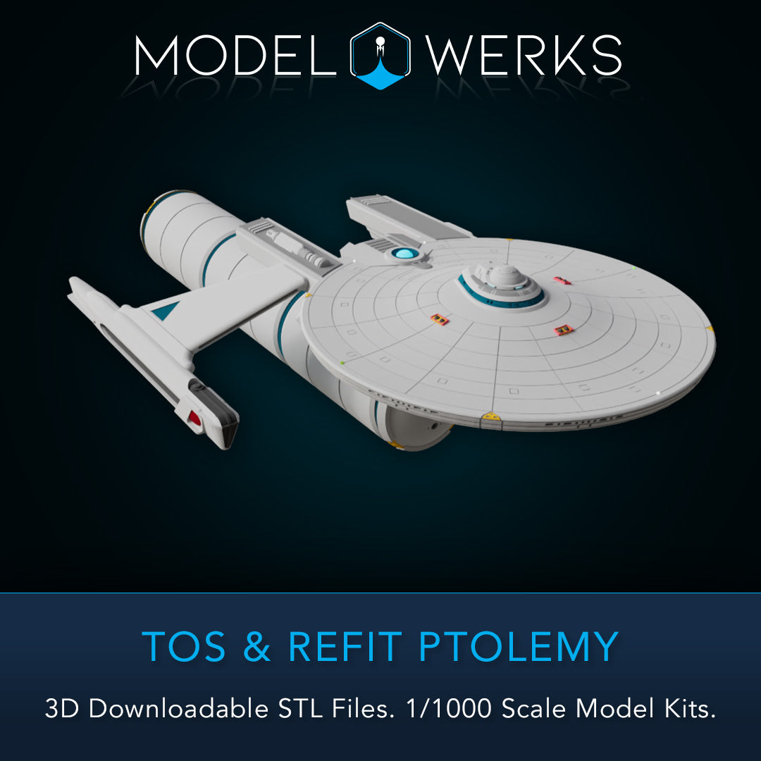 1/1000 TOS and Refit Ptolemy Class STL File Download