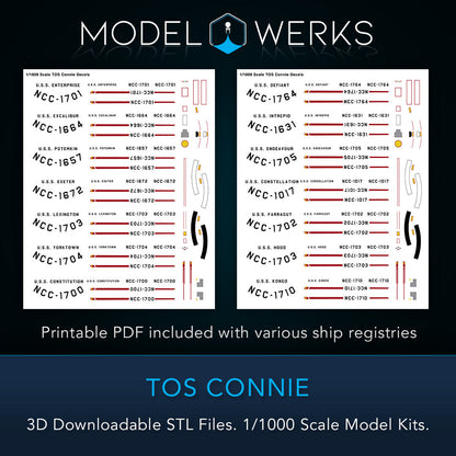 1/1000 TOS Connie STL File Download