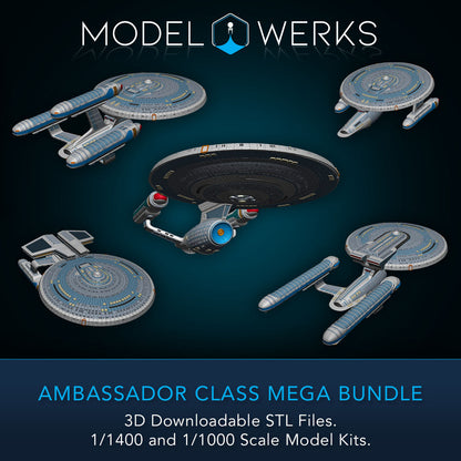 Ambassador Class 1/1000 and 1/1400 Mega-Bundle STL Download