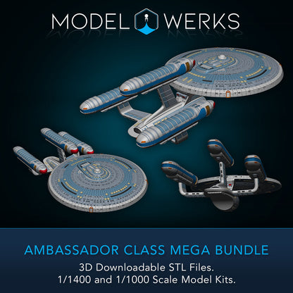 Ambassador Class 1/1000 and 1/1400 Mega-Bundle STL Download