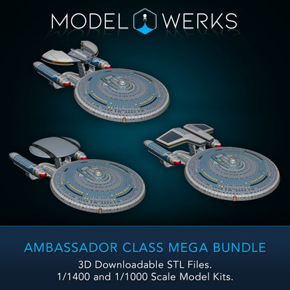 Ambassador Class 1/1000 and 1/1400 Mega-Bundle STL Download