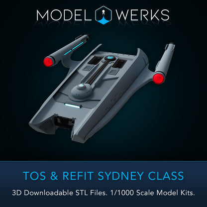 1/1000 TOS and Refit Sydney Class STL File Download