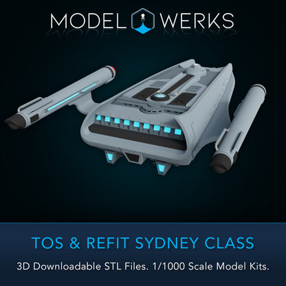 1/1000 TOS and Refit Sydney Class STL File Download
