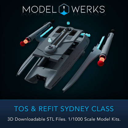 1/1000 TOS and Refit Sydney Class STL File Download